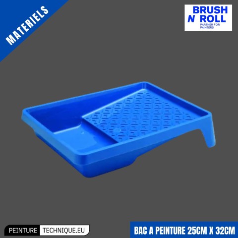 Bac à peinture plastique 25 x 32 cm – compatible rouleau 18 cm | Accessoire peintre