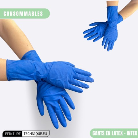 Gant en latex jetable Intek – Sensibilité et protection des mains en atelier peinture