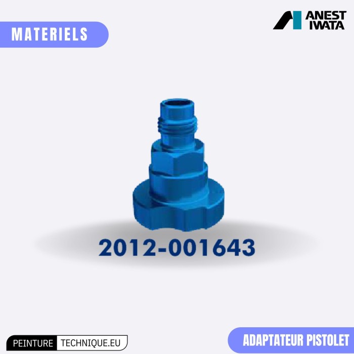 Adaptateur pistolet Anest Iwata – Conversion rapide pour godets PPS & accessoires