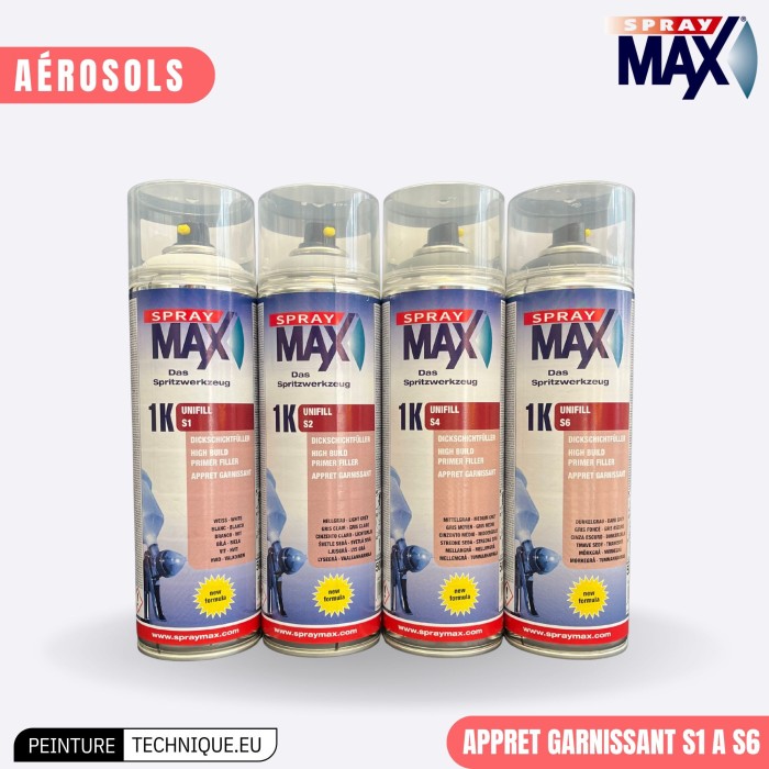 SprayMax Apprêt Garnissant 1K – 500 ml, Application Facile, Séchage Rapide