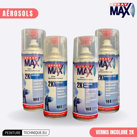 SprayMax 2K Vernis de Finition Brillant 500 ml – Haute Résistance et Séchage Rapide