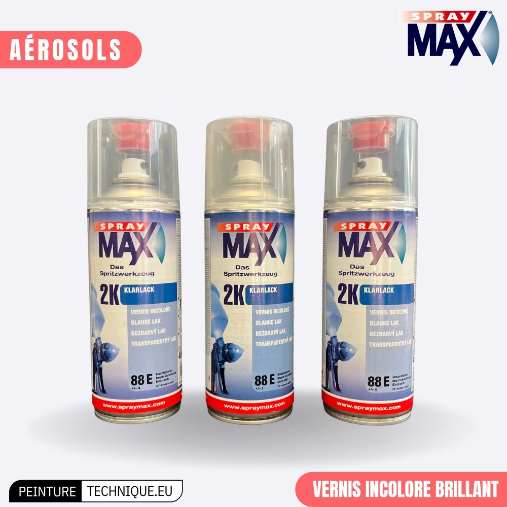 SprayMax 2K Vernis de Finition Brillant 500 ml – Haute Résistance et Séchage Rapide