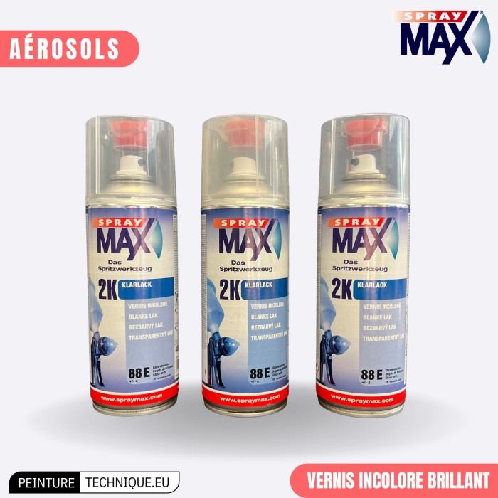 SprayMax 2K Vernis de Finition Brillant 500 ml – Haute Résistance et Séchage Rapide