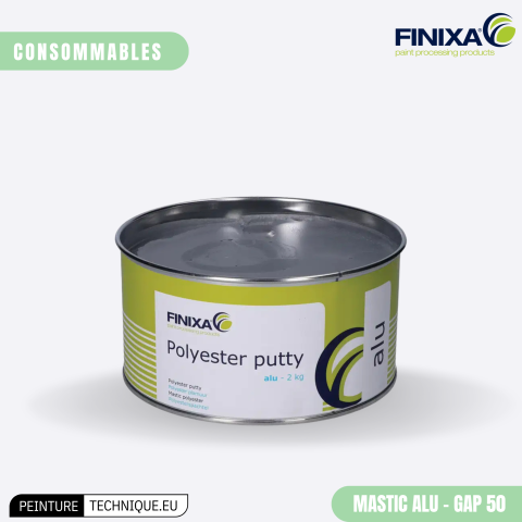 Mastic polyester Finixa GAP 50 – 2 kg – Haute résistance et élasticité pour applications industrielles et automobiles