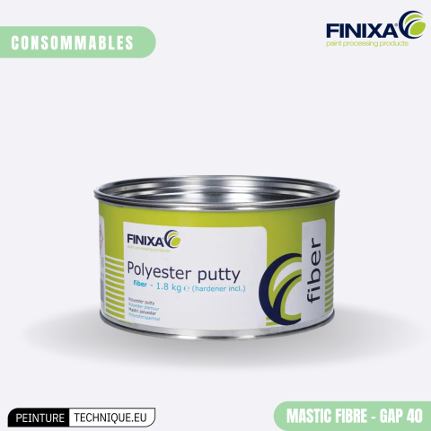 Mastic polyester Finixa GAP 40 – 1,8 kg avec durcisseur BPO – Haute adhérence