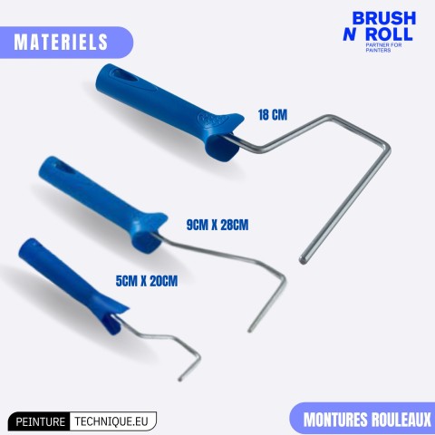 Monture de rouleau galvanisée Brush n Roll – Application peinture propre et régulière