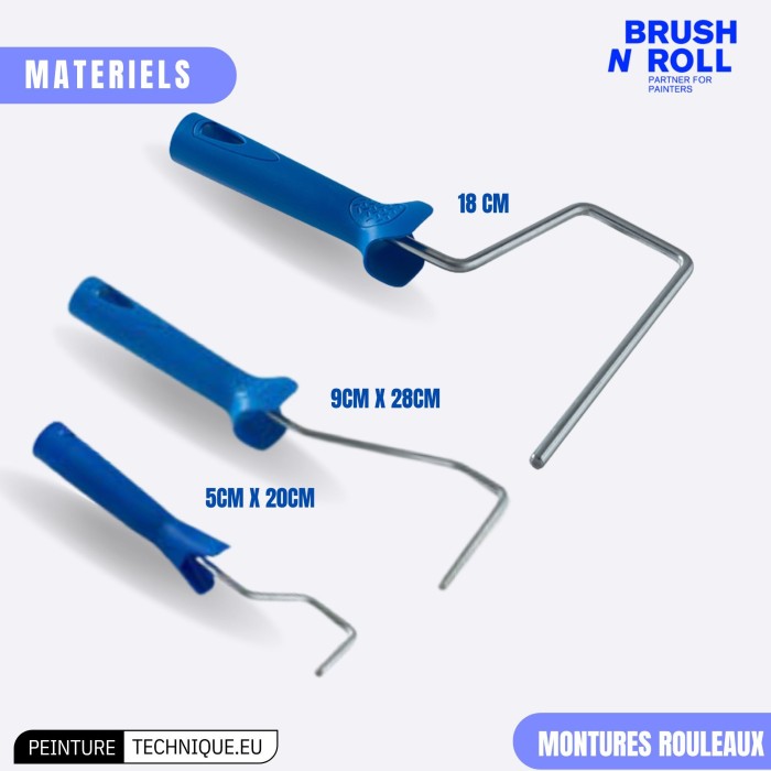 Monture de rouleau galvanisée Brush n Roll – Application peinture propre et régulière