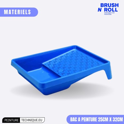 Bac à peinture plastique 25 × 32 cm – Compatible rouleau 18 cm pour application rapide et propre