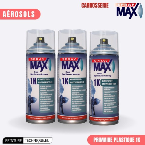 Promoteur d’adhérence plastiques SprayMax 1K 400 ml – Application rapide et fiabilité pour peinture plastique
