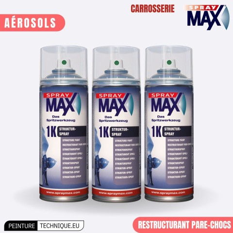 SprayMax 1K Restructurant Pare-Chocs 400 ml – Effet structuré plastique pour pare-chocs et garnitures