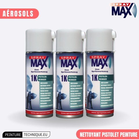 SprayMax 1K Gun Cleaner 400 ml – Nettoyant pistolet peinture rapide, entretien pro