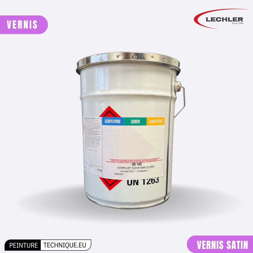 Vernis Satin 98166 Lechler – Finition semi-brillante durable pour applications industrielles et domestiques