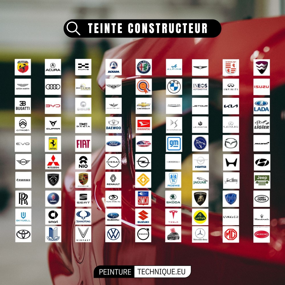 Peinture Carrosserie Mat à Revernir à l'eau – Teinte Code Couleur Auto | DeBeer