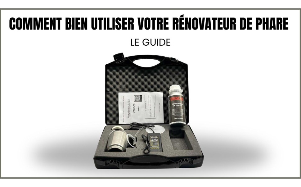 Kit rénovateur de phares Enovcar – Redonnez éclat et sécurité à vos optiques jaunis